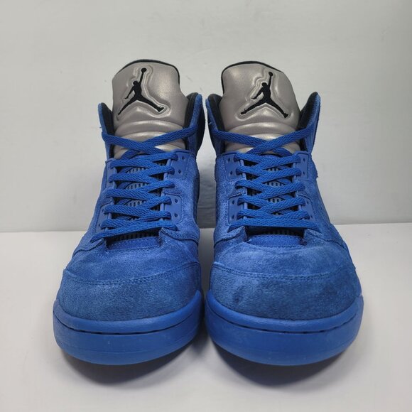 Air Jordan 5 Retro Men's Blue Suede Sneakers 136027-401 US Size 12 - Picture 3 of 8